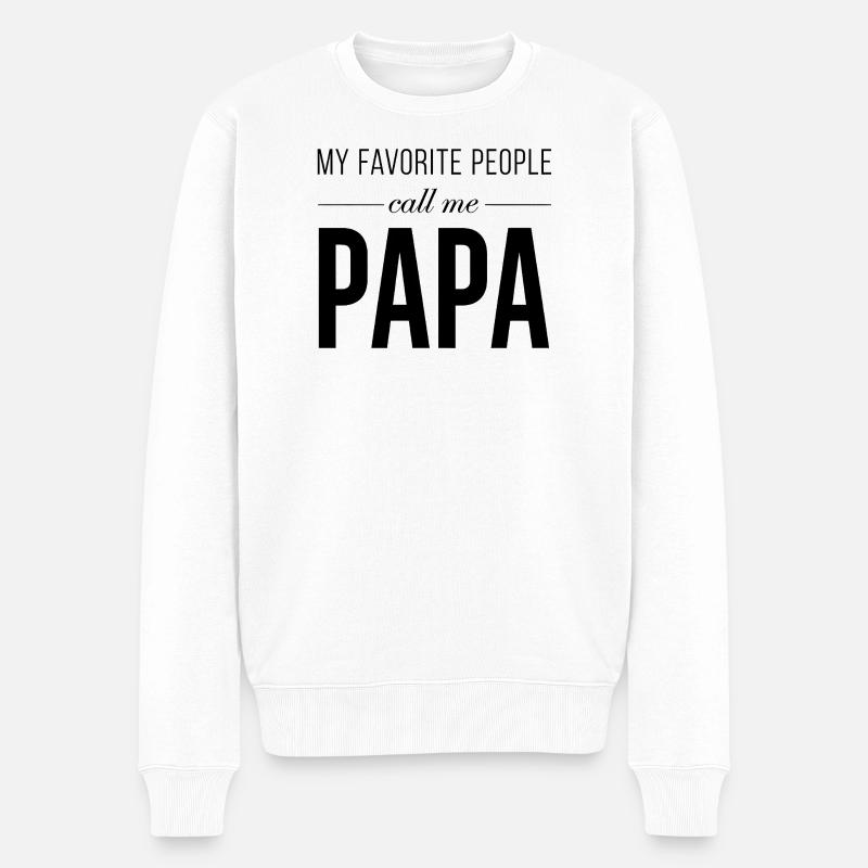 Papa - Pull Premium bio Homme - blanc