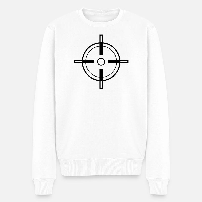 Zielscheibe - Männer Premium Bio Pullover - Weiß