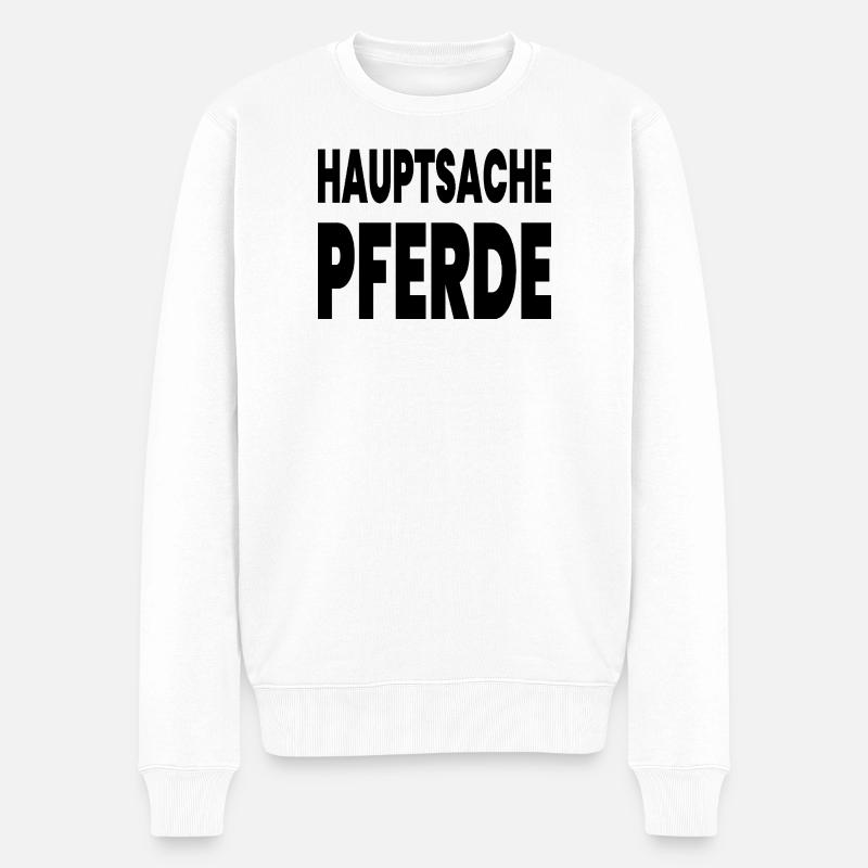 Chevaux - Pull Premium bio Homme - blanc