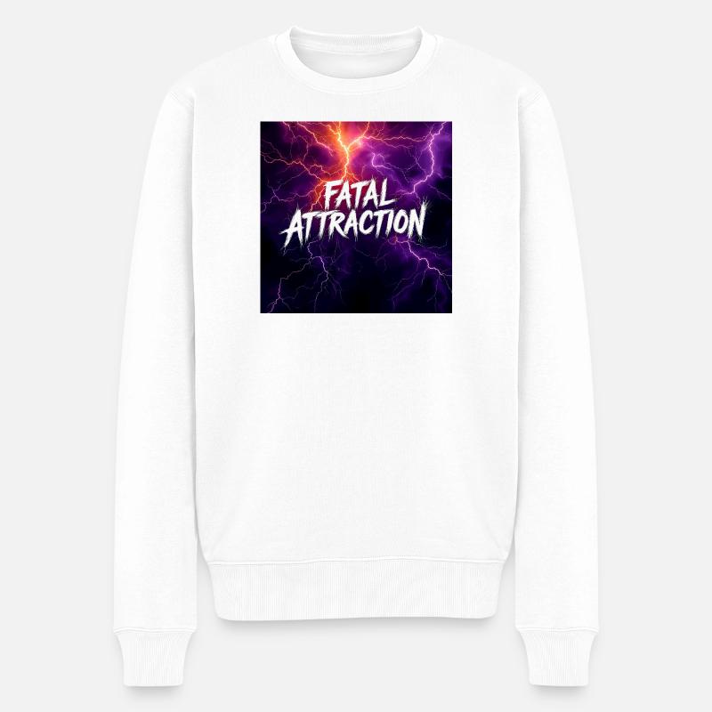 Fureur de la tempête électrique - Pull Premium bio Homme - blanc