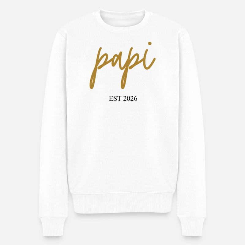Papi est 2026 - Männer Premium Bio Pullover - Weiß