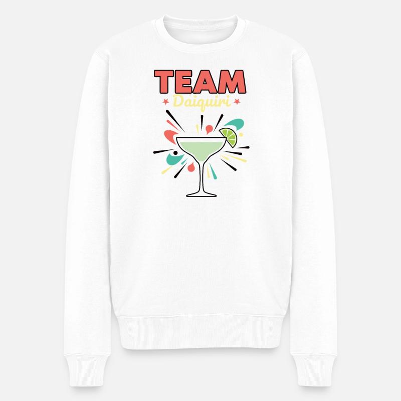 Junggesellinnenabschied Cocktail Team Daiquiri - Männer Premium Bio Pullover - Weiß