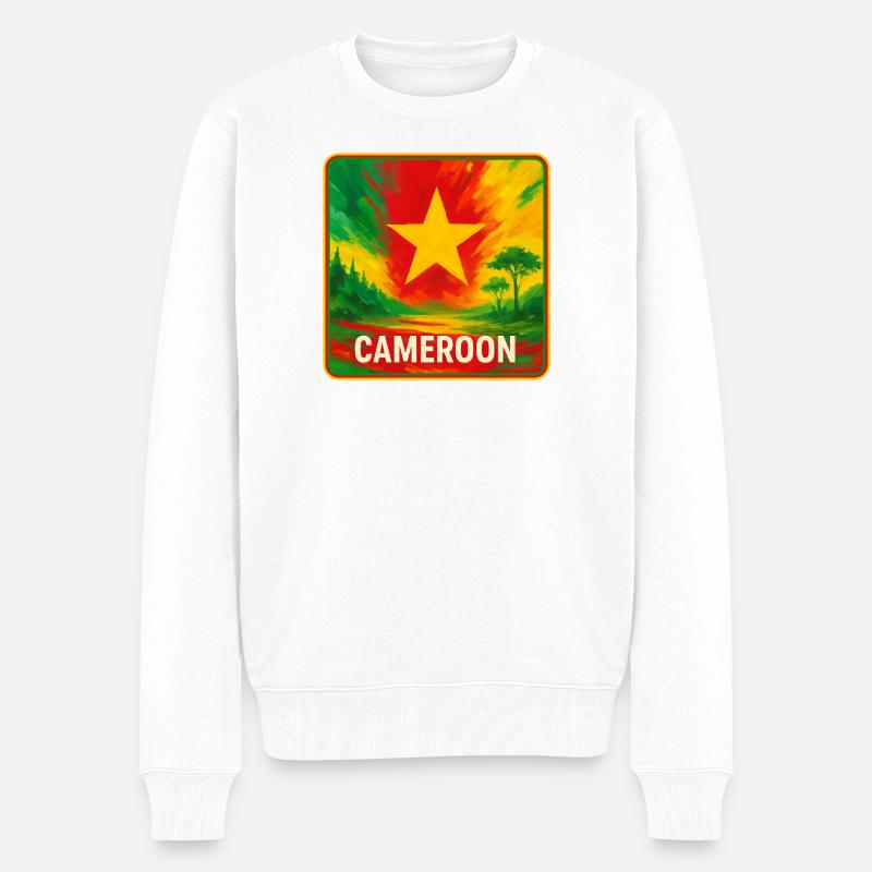 Conception de voyages au Cameroun - Pull Premium bio Homme - blanc