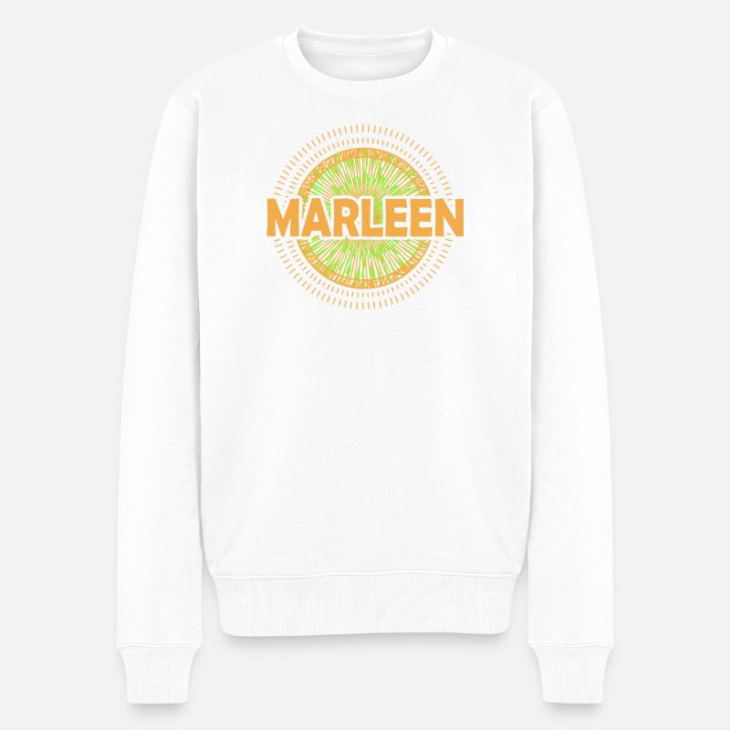 Name Marleen - Männer Premium Bio Pullover - Weiß