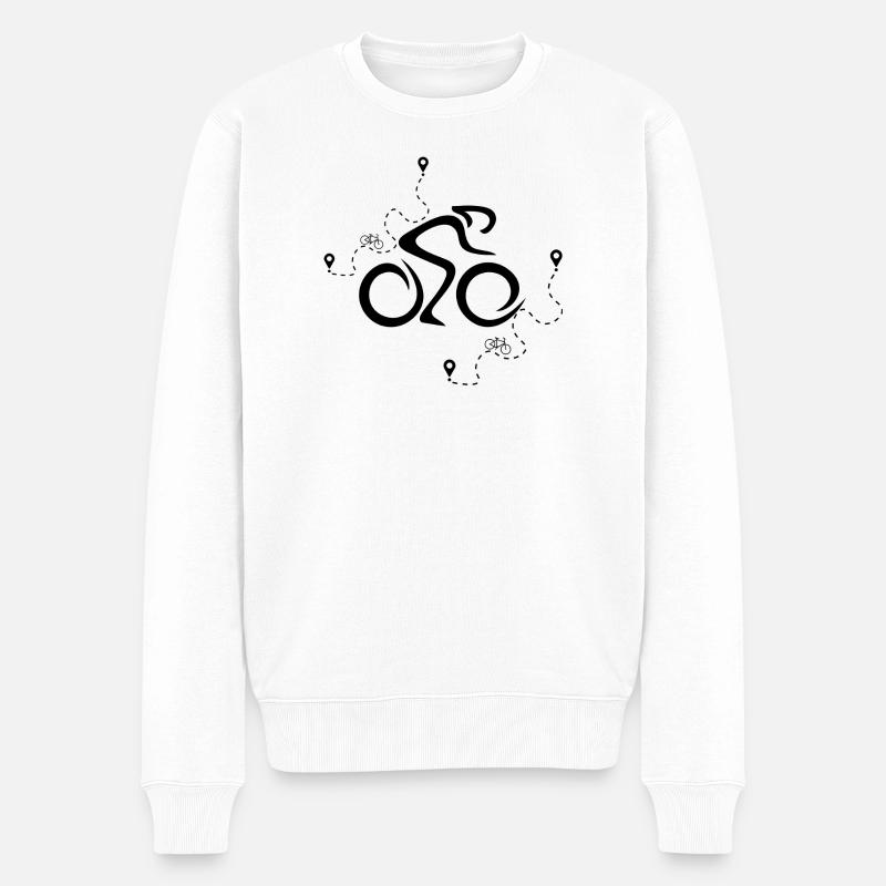 cycliste - Pull Premium bio Homme - blanc