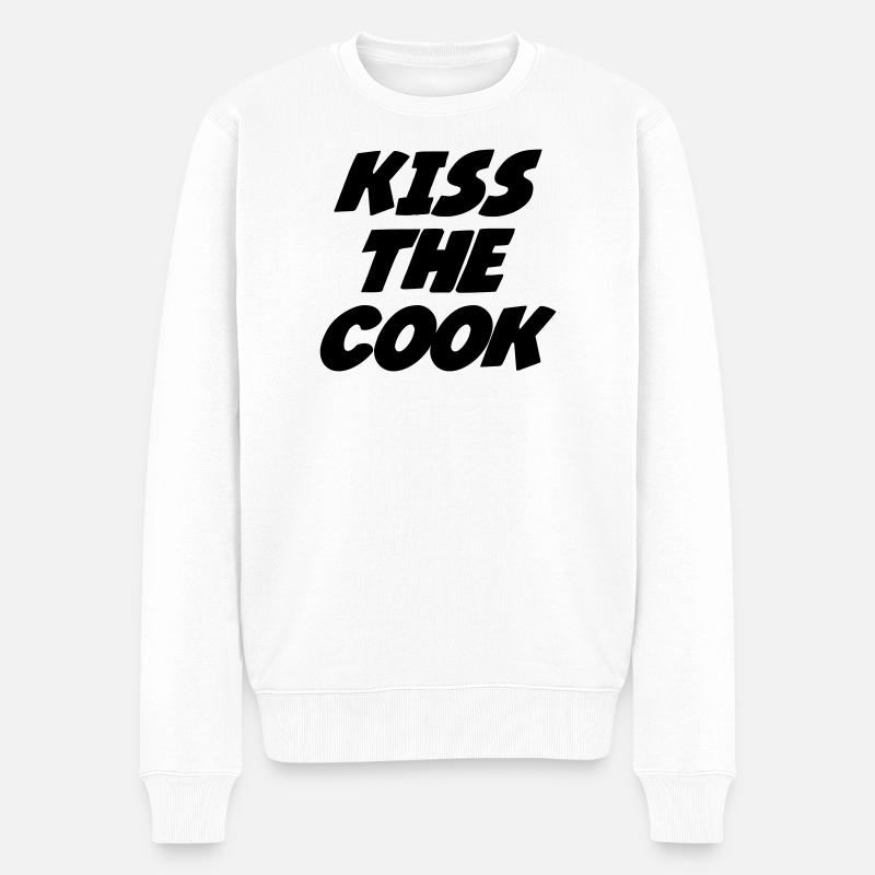 Embrasse le cuisinier - cuisine - Pull Premium bio Homme - blanc