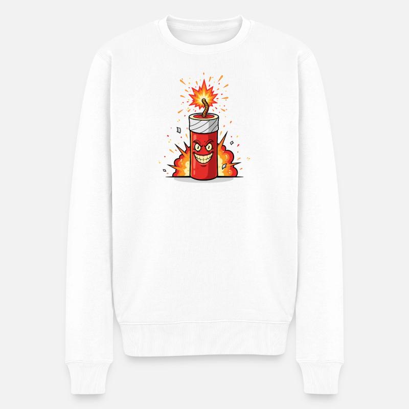 Wütende Knalldose Comic - Männer Premium Bio Pullover - Weiß