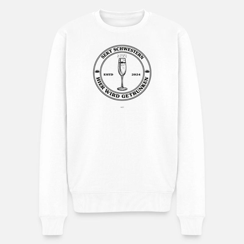Sektschwestern - Männer Premium Bio Pullover - Weiß