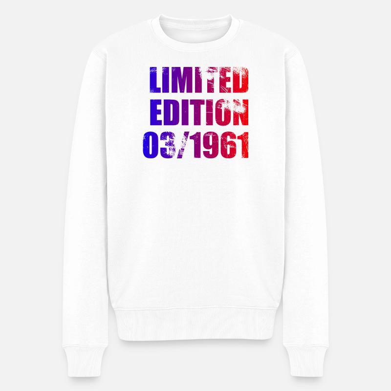 65e anniversaire Édition limitée 03/1961 - Pull Premium bio Homme - blanc