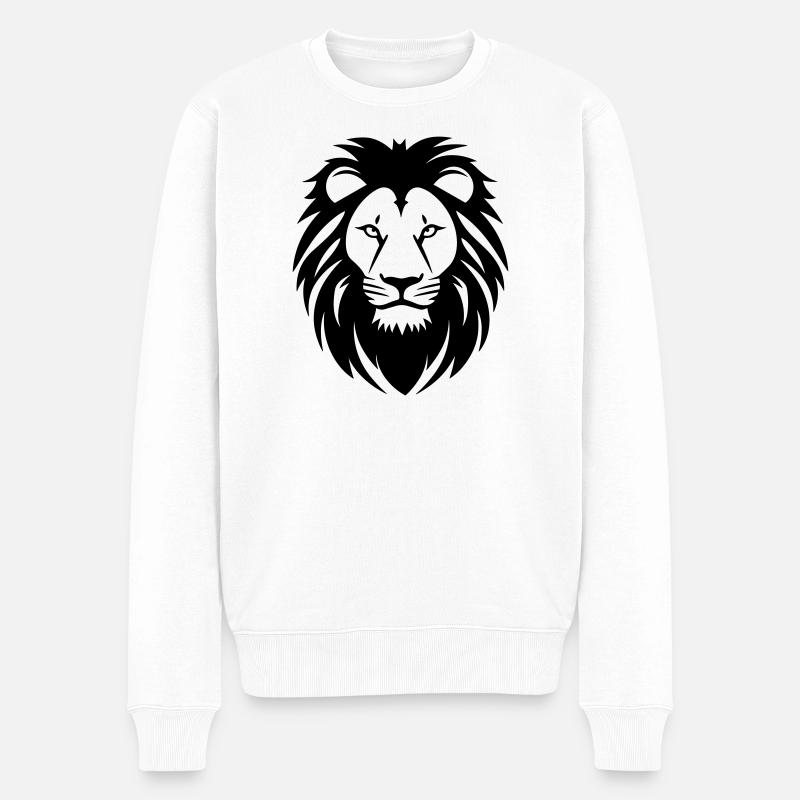 Lion - Pull Premium bio Homme - blanc