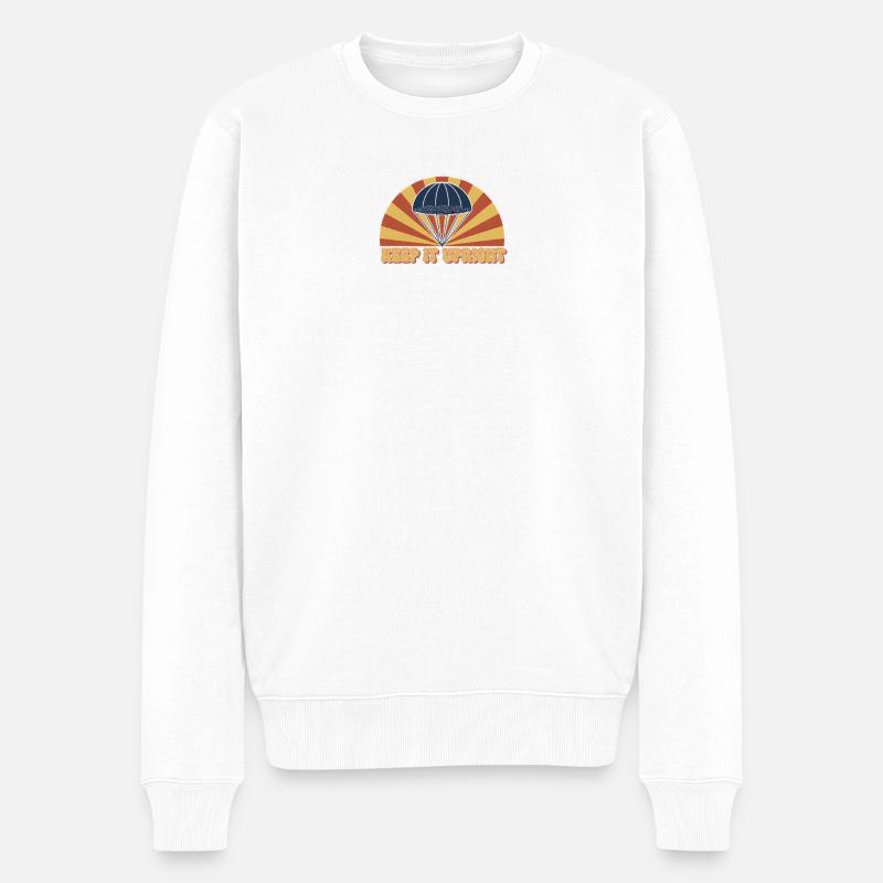 Reste debout parachute Sunburst - Pull Premium bio Homme - blanc
