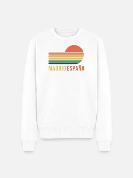 Madrid, Spain - Men's Premium Organic Jumper - white