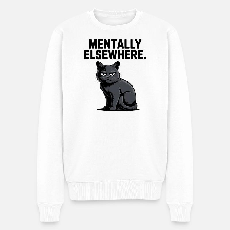 Mental anderswo Katzentee - Männer Premium Bio Pullover - Weiß