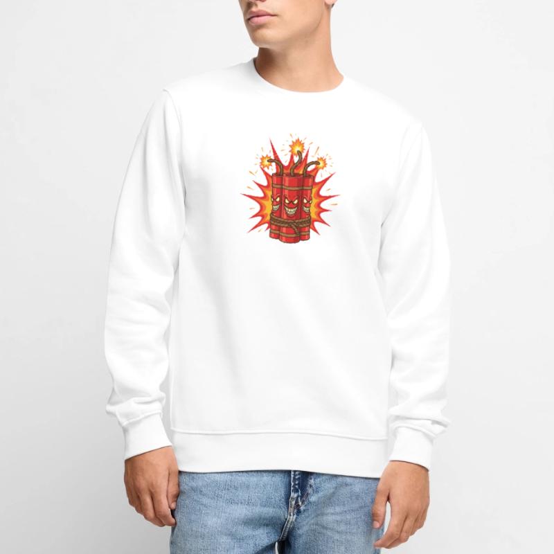 Exploding Dynamite Art Men's Premium Organic Jumper