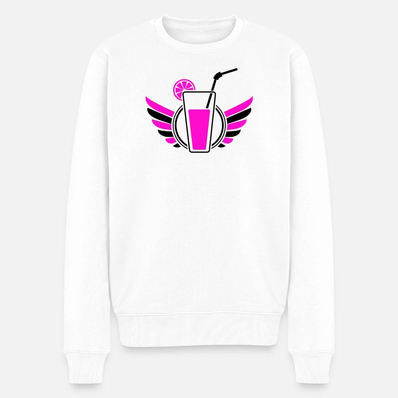 Cocktail Flügel - Männer Premium Bio Pullover - Weiß