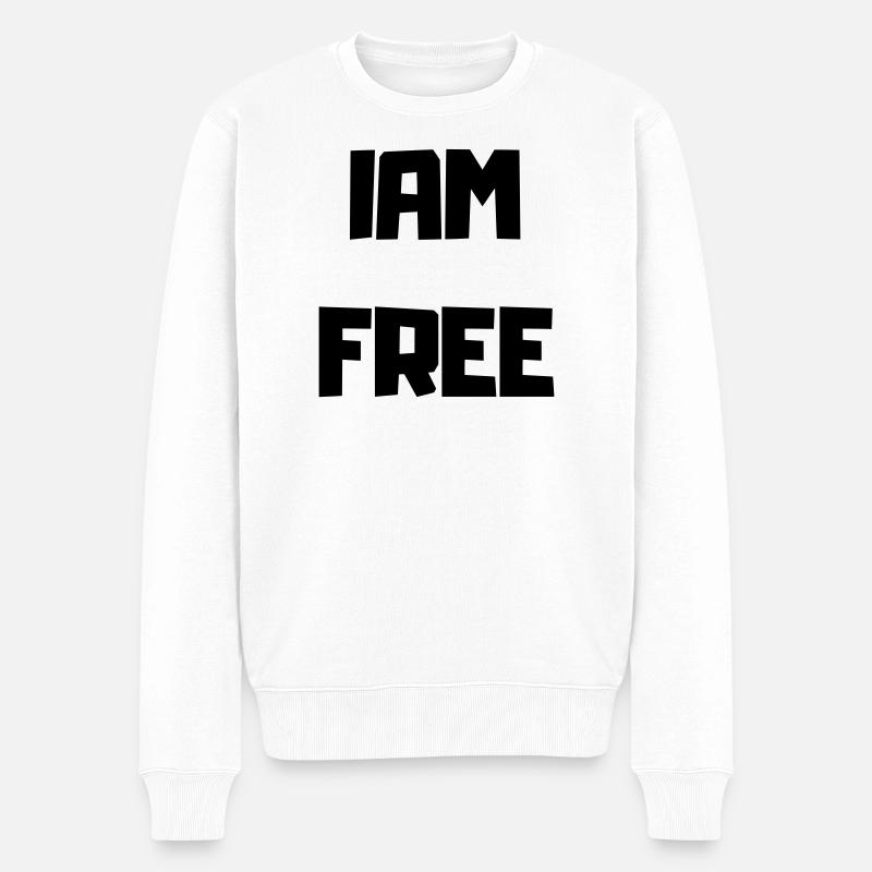 I'M FREE - Pull Premium bio Homme - blanc