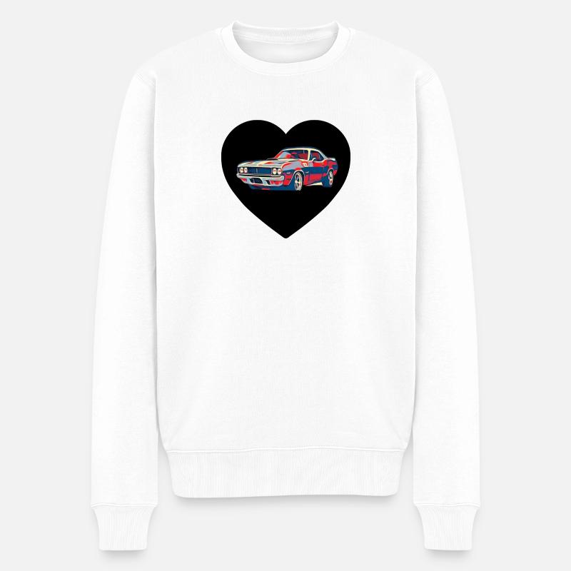 Auto - Männer Premium Bio Pullover - Weiß