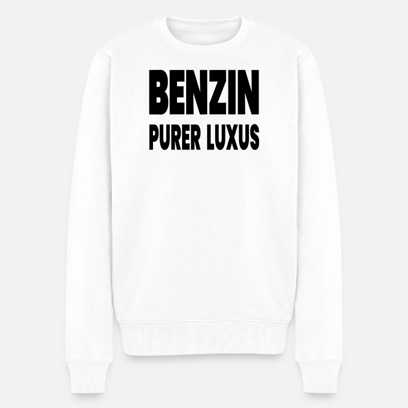 Benzin - Männer Premium Bio Pullover - Weiß