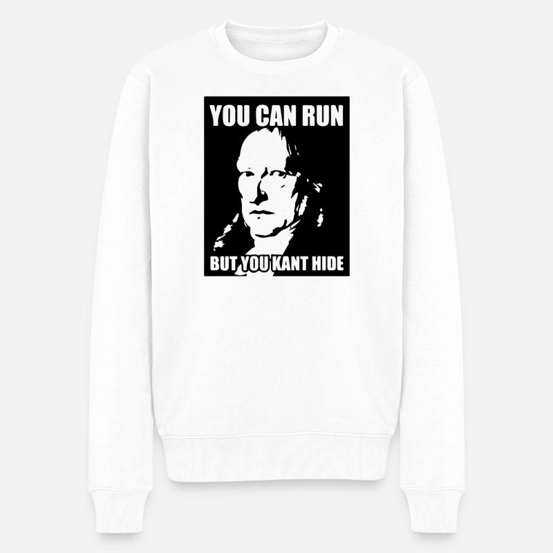 Tu peux fuir mais tu kant, te cacher - Pull Premium bio Homme - blanc