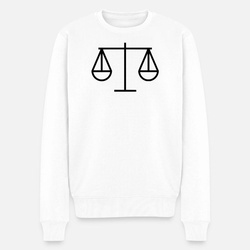 Justice Jura de la Balance - Pull Premium bio Homme - blanc
