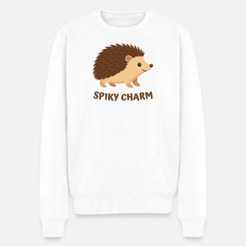 Petit hérisson épineux mignon - Pull Premium bio Homme - blanc