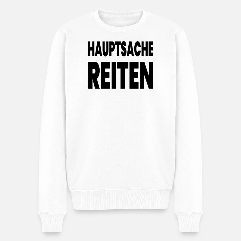Chevaucher - Pull Premium bio Homme - blanc