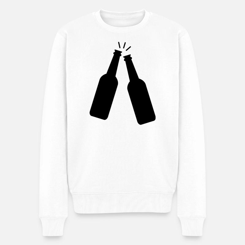 Biertoast - Männer Premium Bio Pullover - Weiß