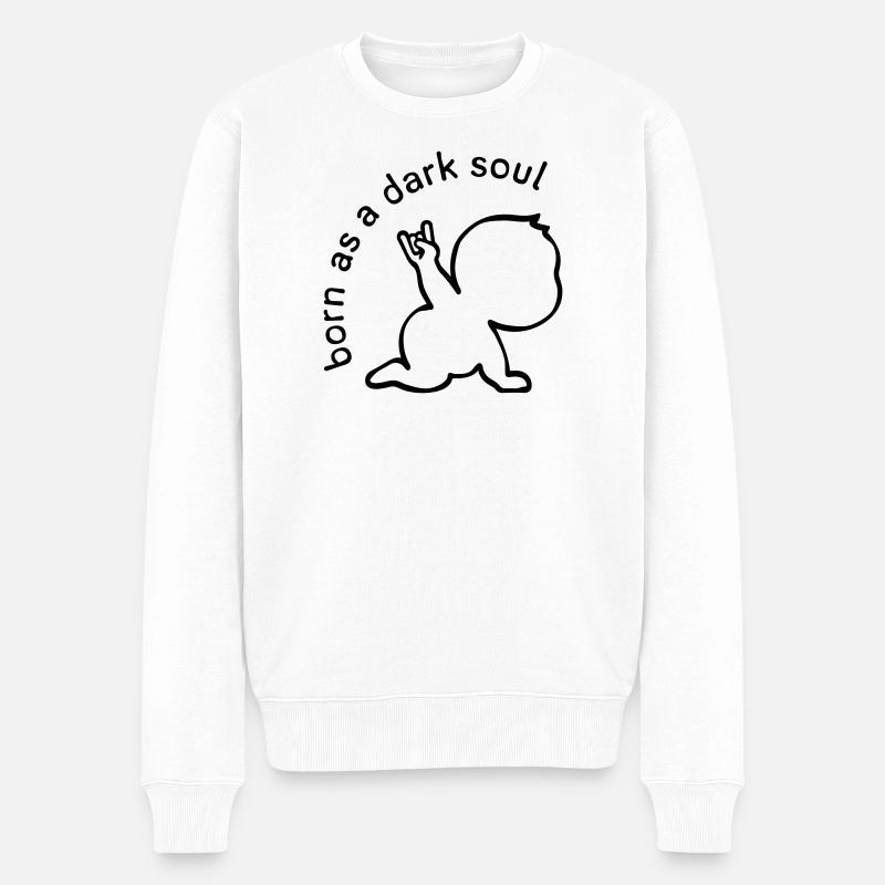 Né en âme sombre - Pull Premium bio Homme - blanc