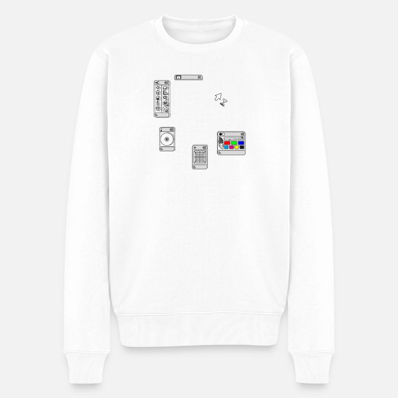 DEVISE - Männer Premium Bio Pullover - Weiß