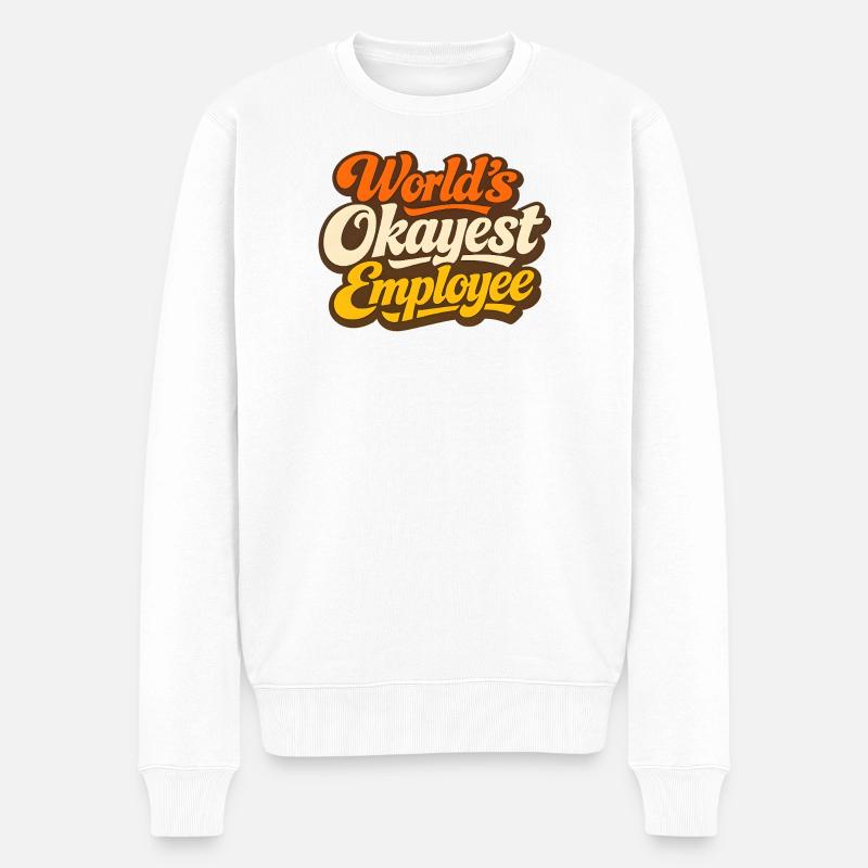 Der beste Mitarbeiter der Welt - Männer Premium Bio Pullover - Weiß