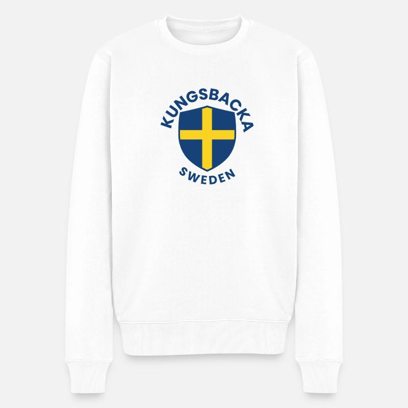 Kungsbacka Sköld, Schweden - Männer Premium Bio Pullover - Weiß