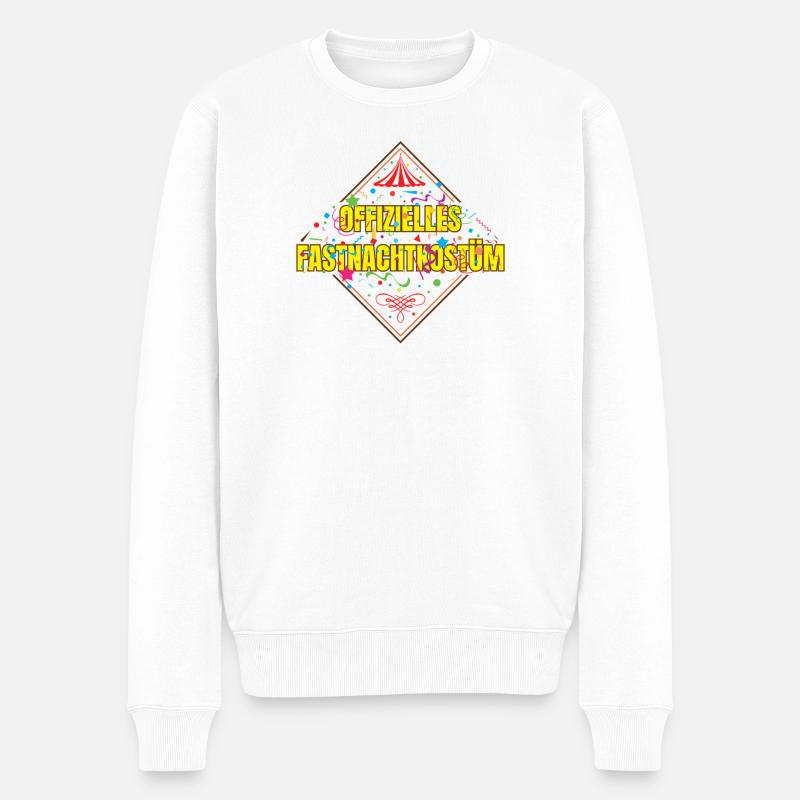 Offizielles Fastnachtkostüm - Männer Premium Bio Pullover - Weiß