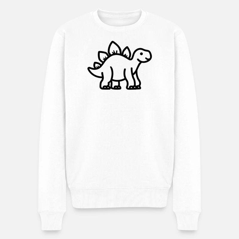 stegosaurus - Pull Premium bio Homme - blanc