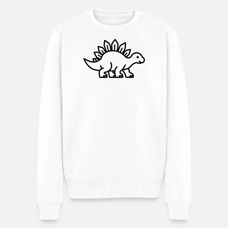 stegosaurus - Pull Premium bio Homme - blanc