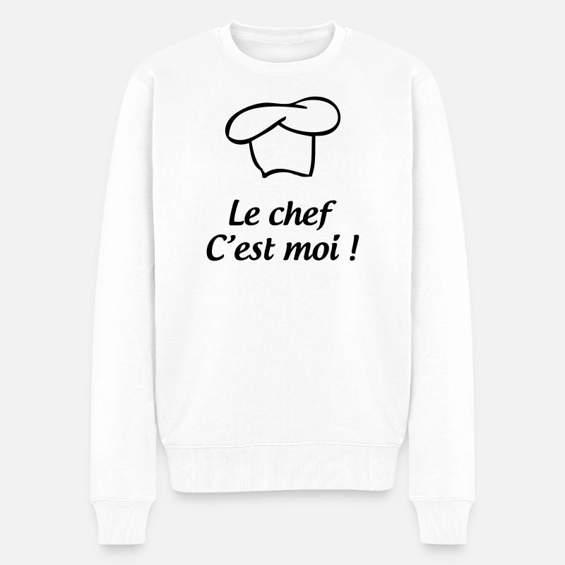 Le chef, c’est moi - cuisine - Pull Premium bio Homme - blanc