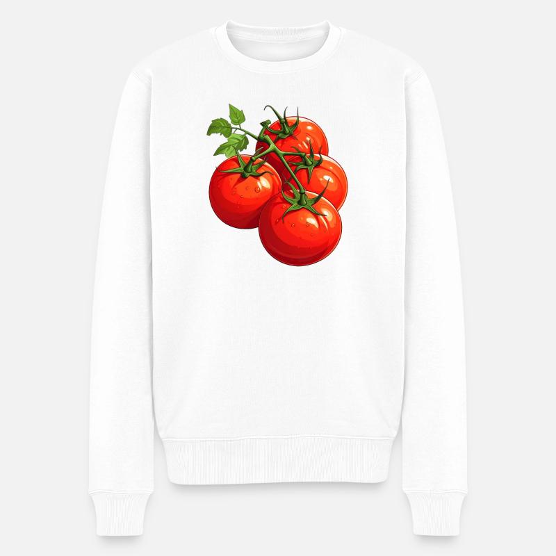 Tomaten - Männer Premium Bio Pullover - Weiß