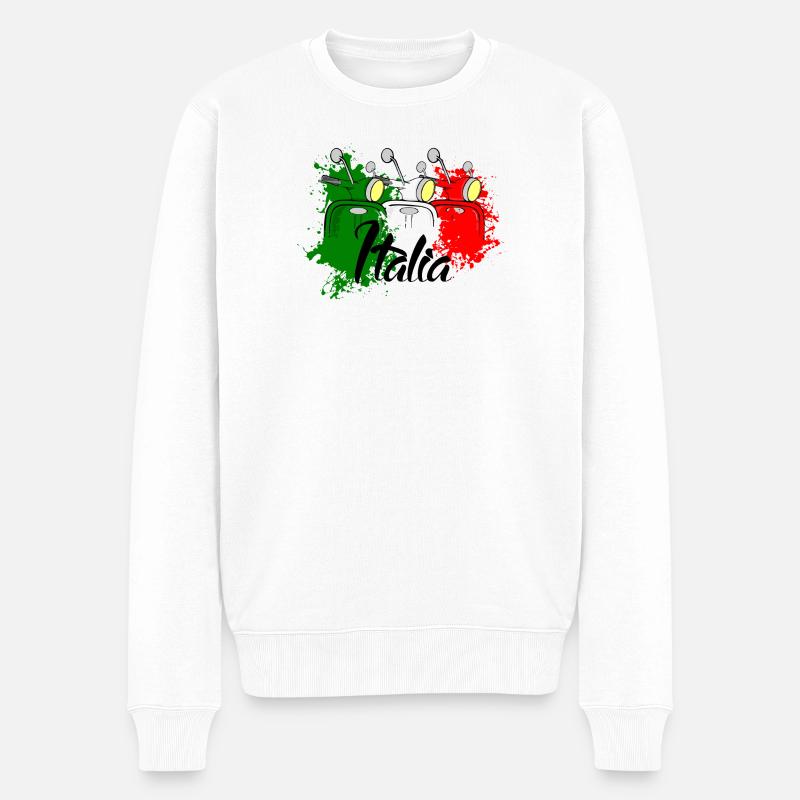 Scooter Italia - Pull Premium bio Homme - blanc