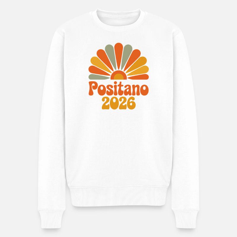 Positano 2026 Lever du soleil - Pull Premium bio Homme - blanc