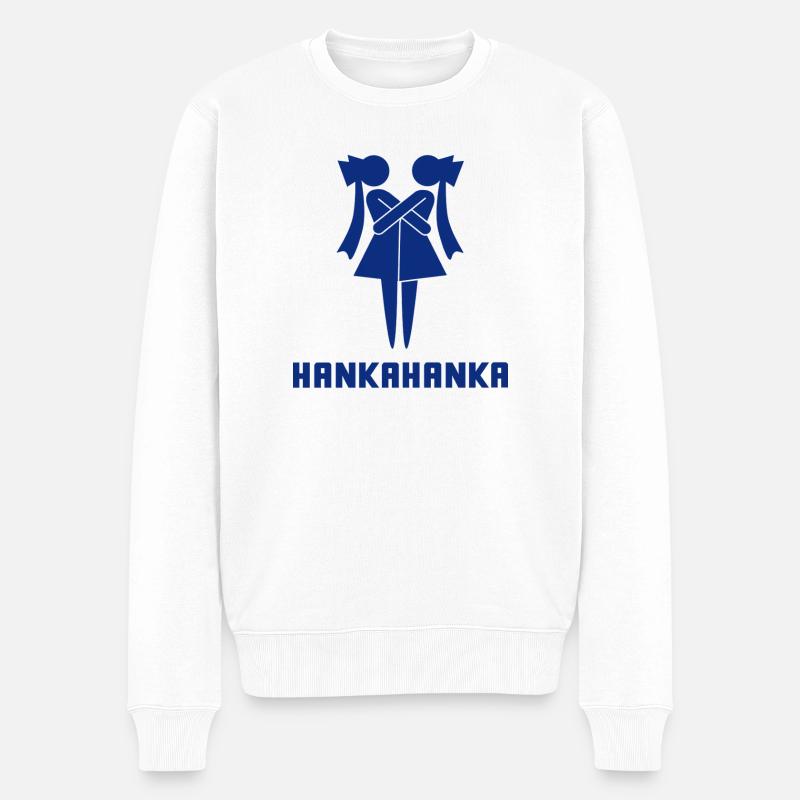 HANKAHANKA - Männer Premium Bio Pullover - Weiß