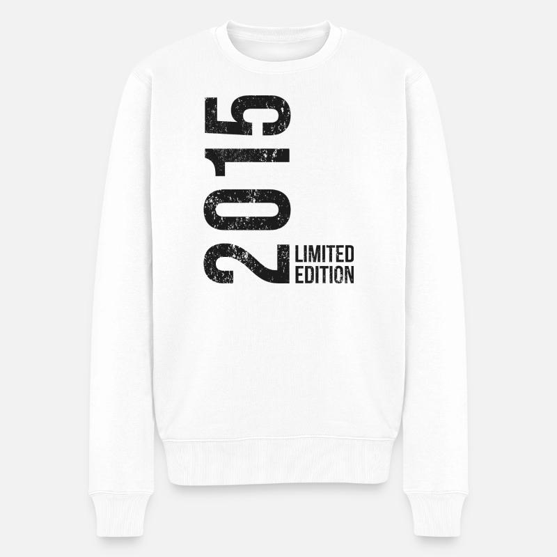 Jahrgang 2015 Junge Mädchen 11. Geburtstag - Männer Premium Bio Pullover - Weiß