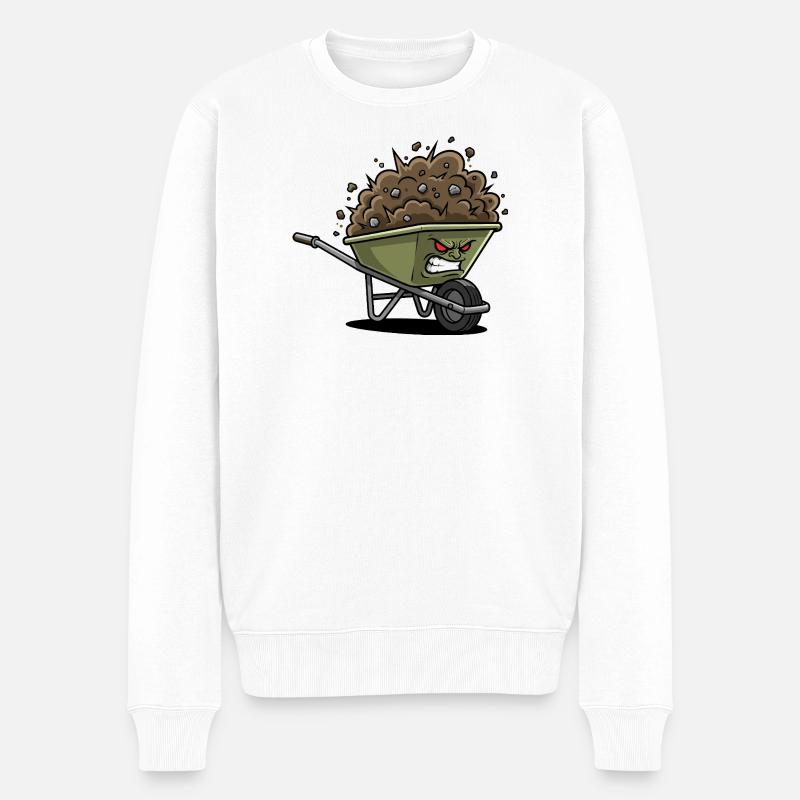 Wagon de décombres en colère - Pull Premium bio Homme - blanc