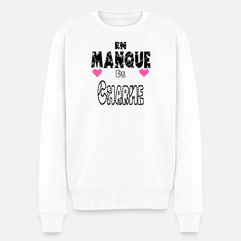 En Manque de Charme - Pull Premium bio Homme - blanc