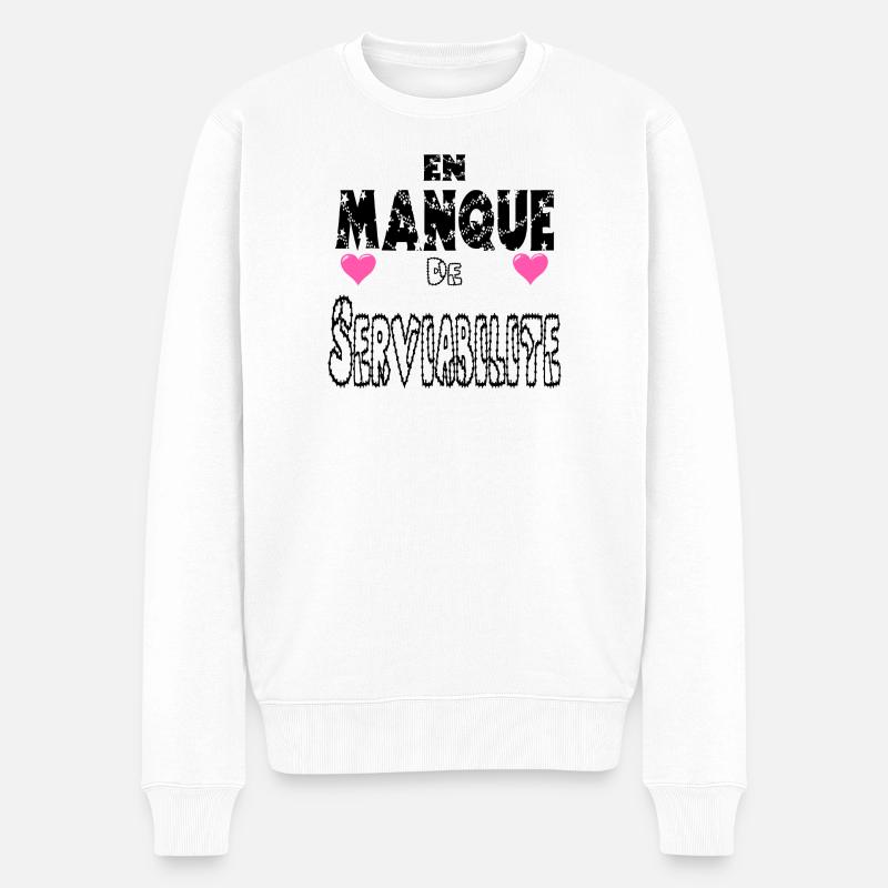 Mangelnde Hilfsbereitschaft - Männer Premium Bio Pullover - Weiß
