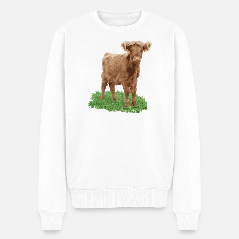 Praline die Färse - Männer Premium Bio Pullover - Weiß