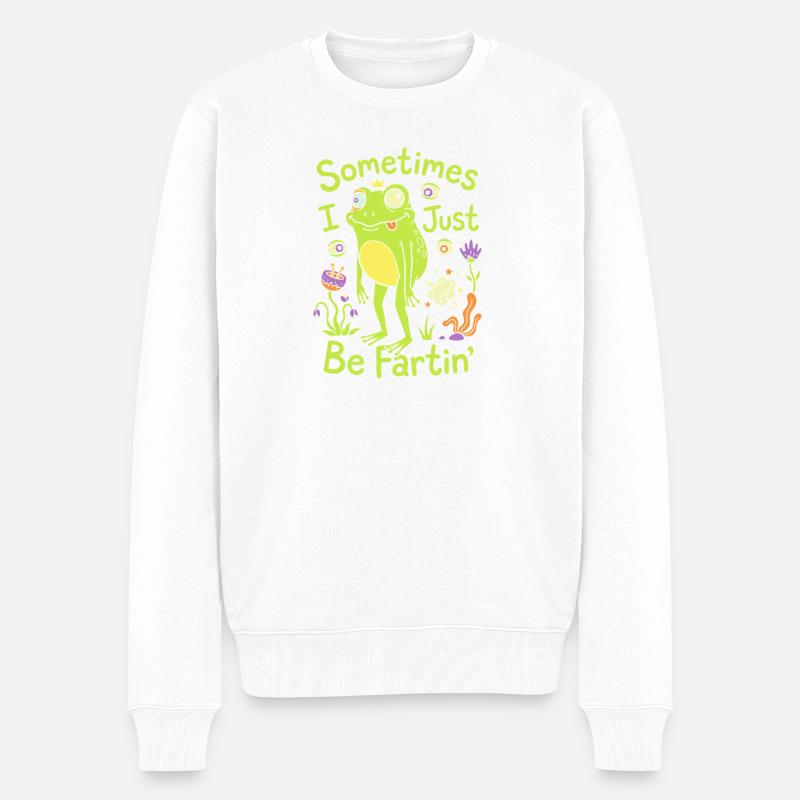 Humour royal de grenouille - Pull Premium bio Homme - blanc