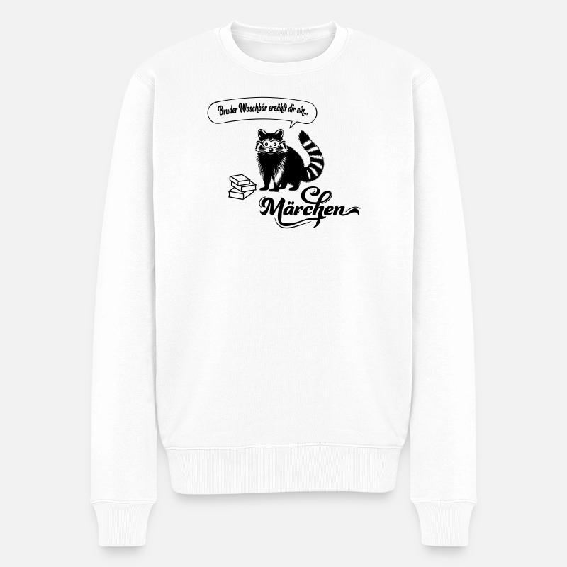 Frère Raton laveur - Pull Premium bio Homme - blanc