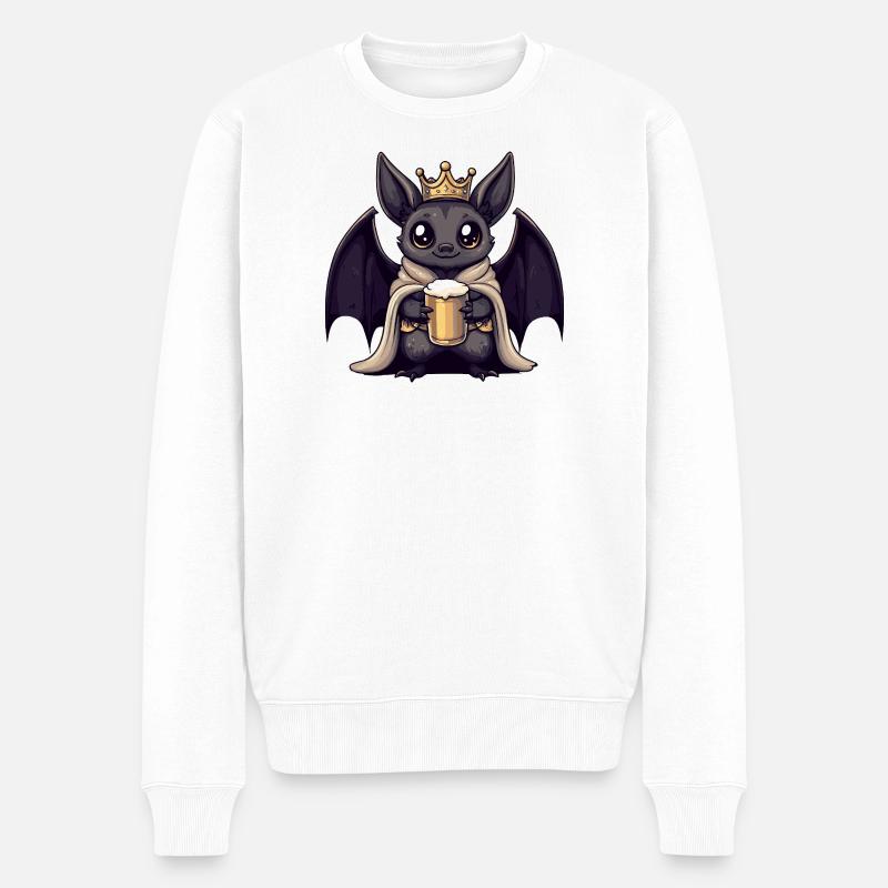 Roi de la Bière Chauve-souris - Pull Premium bio Homme - blanc