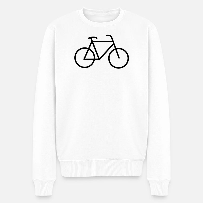 Icône du cyclisme Noir - Pull Premium bio Homme - blanc