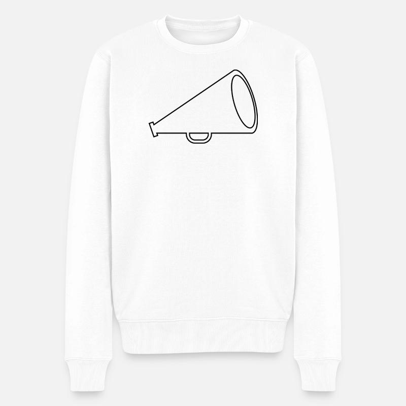 Megafon - Männer Premium Bio Pullover - Weiß