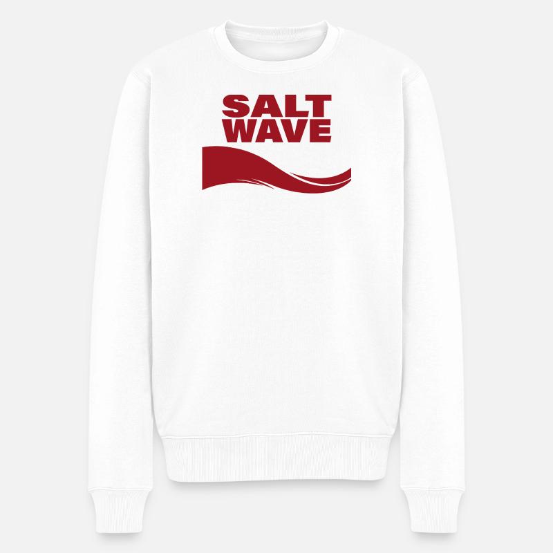 VAGUE SALÉE - Pull Premium bio Homme - blanc